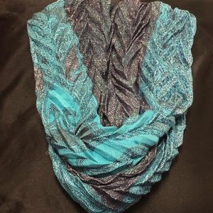 Teal & Black Infiniti Scarf